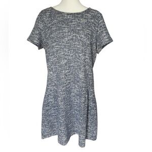 LOFT Ann Taylor Open Back Blue Tweed Dress - Size 12